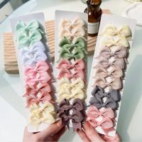 10Pcs/Set New Cute Solid Ribbon Bowknot Hair Clips for Baby Girls Handmade Bows Hairpin Barrettes Headwear Kids Hair Accessories Hair Accessories