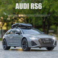 โมเดลรถยนต์ของเล่นแบบจำลองไฟโลหะหล่อจาก RS6ของ Audi Avant Station Wagon สำหรับของขวัญของเล่นเด็ก124