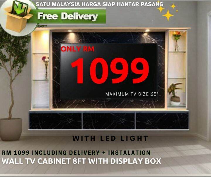 {Mr 99 Furniture}[FREE INSTALLATION]Modern Wall TV Hanging With