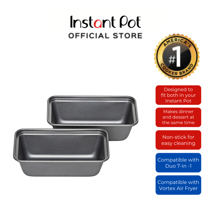 Instant Pot Official Non-Stick Mini Loaf Pans, Set of 2