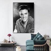 ของขวัญ New - Vintage Elvis Presley Rock Singer Art - Black &amp; White Canvas Prints And Posters For Room Decor