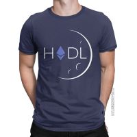 Ethereum Hodl Moon T Shirt Men 100% Cotton Vintage T-shirts Crew Neck Crypto Bitcoin Tee Shirt Classic Tops Gift Idea XS-6XL