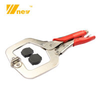 11Inch C Clamp Clip Locking Plier Woodworking Tenon Locator Grip Vise Lock Jaw Swivel Pad