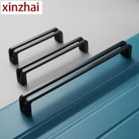 ✁●﹍ Simple Wardrobe Door Black Handles Drawer Cupboard Door Handle Furniture Knobs And Pulls Black Cabinet Hardware