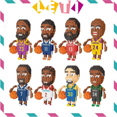 15ชนิดดาว NBAs บล็อกตัวต่อ Jordans Kobes James Curys โมเดลดาวบาสเกตบอลบล็อกนาโนบ้านของเล่นตกแต่งของขวัญสำหรับเลโก้