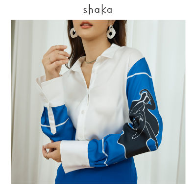 [Exclusive] Shaka - Lady Dance Scarf Shirt เสื้อเชิ้ตแขนยาว BL-A210717