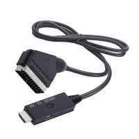 1 ข้าว HDMI to Scart สายเชื่อมต่อเสียงและวิดีโอ Converter HDMI เลี้ยว Scart ตัวแปลง HD