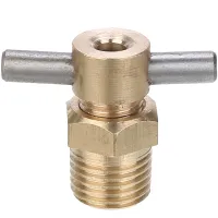 1pc Aluminum Plated Copper Drain Valve 1/4 Inch NPT 12mm Diameter For Air Compressor Tank Replacement Part