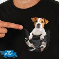 Jack Russell Inside Pocket  Dog Lovers Pocket   T-shirt