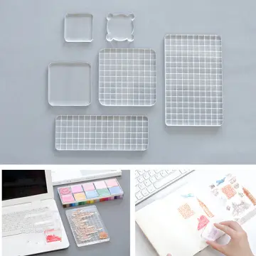 Square Acrylic Block for Clear Stamp,transparent Stamp Block,acrylic  Mounting Block,clear Transparent Stamp,grip Block 
