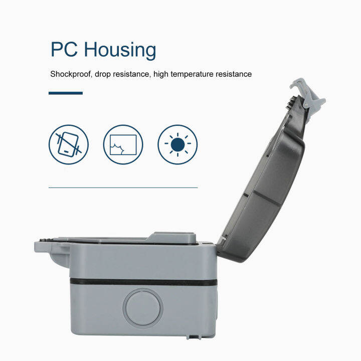 สารหน่วงการติดไฟปลั๊กไฟกันน้ำ-pc-us-110v-กล่องซ็อกเก็ตสวิตซ์สำหรับโรงรถ