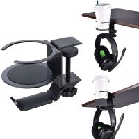 Headphones Mounted Hanger Cup Holder Headset Desktop Wall Clamp Stand Bracket Hanging Headset Storage Earphone Hook