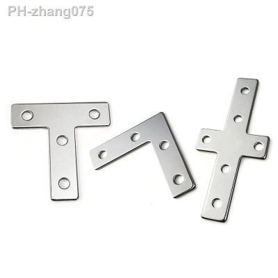 90 Degree Joint Board Plate Corner Angle Bracket Connection Strip for Aluminum Profile 2020/3030/4040/4545 L/T/Cross 4 hole