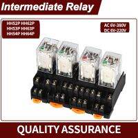 【CW】 Intermediate Relay 12V/24V/220V Three-Phase Electromagnetic with Base HH52P/53P/54P/62P/63P/64P All Coil