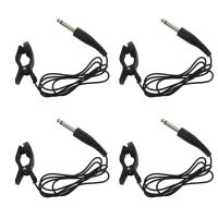 4X Black Universal Guitar Acoustic Clip on Pickup Piezo Contact Microphone