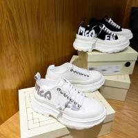 Graffiti AlexanderMcQUEENˉ  small white shoes for men and women 2023 spring and summer new casual casual muffin thick-soled heightened sports daddy shoes