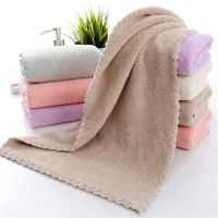 Square Solid Color Bamboo Fiber Soft Face Towel Polyester Hair Hand Bathroom Towels Bath Towel Towels