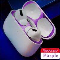 สติกเกอร์ป้องกันฝุ่นละอองโลหะสำหรับ Airpods Apple เคสคลุมโปรป้องกันฝุ่นป้องกันสกินสติ๊กเกอร์อุปกรณ์เสริมสำหรับ Air Pods