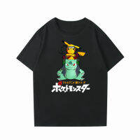 [มีสินค้า]Pokémon Geng Ghost Pikachu cos สวมรอย Marvel Universe Naruto เสื้อยืดแขนสั้นนารูโตะ