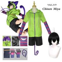 Chinen Miya Cosplay SK8 The Infinity Cosplay Costume Chinen Hooded Zipper Miya Wig Hoodie Jacket Tail Gloves Halloween Costume