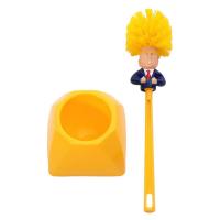 ☽✈ Creative Donald Trump Brush Toilet Supplies Set Toilet Brush Holder Toilet Paper Original Bathroom Cleaning Accessories Personit