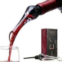 Wine Aerator Pourer Black Premium Aerating Acrylic Pourer Decanter Spout เครื่องดื่มไวน์สุรา Pourer พร้อมกล่อง Aerator Fd