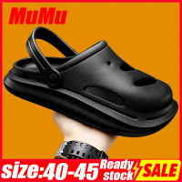 MuMu รองเท้าแตะเดินชายหาดน้ำหนักเบาทำจาก EVA รองเท้าแตะยี่ห้อ Clogs แฟชั่นสำหรับผู้ชายกันลื่นรองเท้าไม้ทำสวนรองเท้าแตะลำลองไซส์ใหญ่45