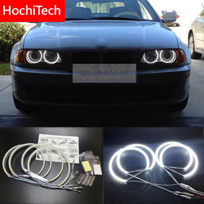 HochiTech for BMW E36 E38 E39 E46 projector Ultra bright SMD white LED angel eyes 2600LM 12V halo ring kit daytime light 131mmx4