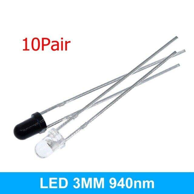 10pairs 3mm 5mm 940nm Leds Infrared Emitter And Ir Receiver Diode