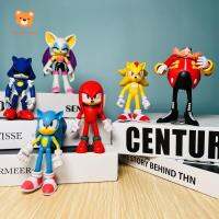 LIKE TGM 6pcs/set หุ่นแอ็คชั่นโซนิค ของเล่นตัวละคร Sonic PVC เครื่องประดับโซนิค ตุ๊กตาเม่นเม่น ของเล่นไข่บิด 11ซม. ค่ะ ของเล่นเด็กเล่น