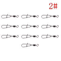 10Pcs กลิ้งของเหลวหมุนกับ Snap Fishhook เหยื่อตกปลา Tackle