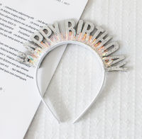 Sequin Hair Band Laser Hair Band Flicker Hair Hoop Birthday Letter Hair Hoop Birthday Party Hair Band Hair Hoop