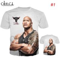 เสื้อยืด พิมพ์ลาย HX Dwayne Douglas Johnson The Rock 3 มิติ สไตล์สตรีท สําหรับผู้ชาย และผู้หญิง