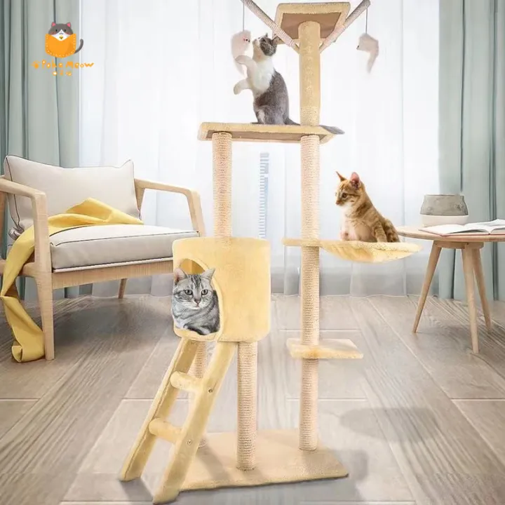 Luxury Cat Climbing Tree 138cm Big&Tall Multifunctional Scratching cat