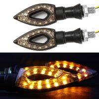 1 Pair Motorcycle Turn Signal Light Universal Waterproof 12 LED Amber Lights For Honda Suzuki For Ducati