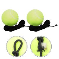 2pcs Woolen Tennis Training Balls Rubber with Rope