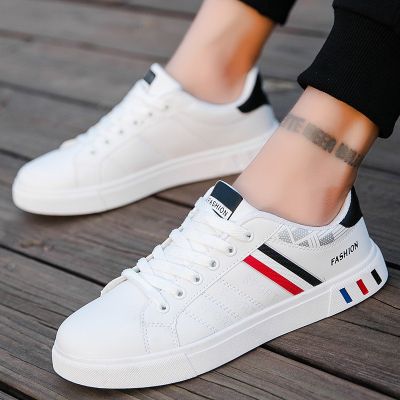 new รองเท้าผ้าใบลำลองผู้ชายShoes for Men  Breathable Canvas Mens Casual Shoes Trend Stitching Campus Mens Shoesรองเท้าผ้าใบผู้ชาย รองเท้าลำลองสไตล์เกาหลี รองเท้าสีขาวระบายอากาศได้ดี[มีคุณภาพสูง]