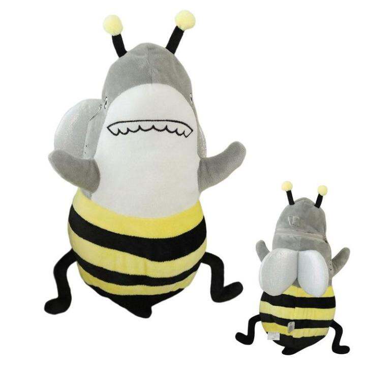 plush-shark-bee-purse-cute-yellow-bee-shark-plush-dolls-keychain-bag-cute-bee-shark-plush-dolls-keychain-bag-stuffed-animal-shark-plushie-bag-for-kids-gifts