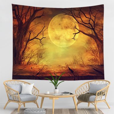 Pumpkin Tapestry Home Decoration Halloween Mandala Wall Decoration Hippie Bohemian Decorative Sheet Sofa Blanket