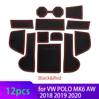 รถ Anti-Slip ยาง Gate Slot Pad รถจัดแต่งทรงผมภายในประตู Groove Mat สำหรับ VW Volkswagen POLO MK6 AW 2018 2019 2020