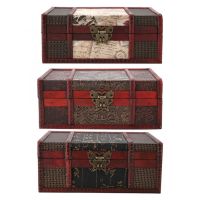 3 Styles Handmade Jewelery Box Vintage Wooden Storage Box Large Size Book Storage Box Organizer Treasure Case Chest Organizer