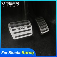 แผ่นเหยียบสำหรับ Skoda Karoq ที่เหยียบสำหรับรถยนต์ที่ใช้แก๊สเชื้อเพลิงแป้นเบรกที่วางเท้าอุปกรณ์ตกแต่งรถยนต์2020