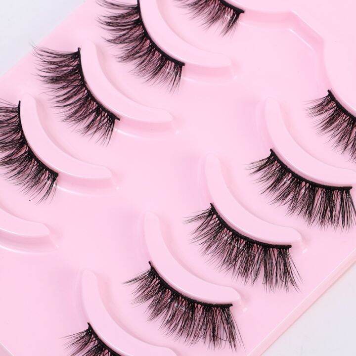 5-pairs-half-false-eyelashes-natural-fluffy-thick-manga-eey-lashes-3d-faux-mink-lashes-soft-winged-eyelash-extension-makeup-tool