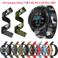 New 22 26mm Nylon Smartwatch Strap For Garmin Fenix 7 7X 6 6X Pro 5X 5 Plus 3 3HR Bracelet Ultra Fit Descent Mk1 Mk2i Band Wrist