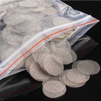 ☽⊕﹊ 100pcs/Bag Smoking Tobacco Metal Filters Pipe Screen Gauze Hookah Water Pipe Stainless Steel Mesh Combustion Support Net 16/20mm