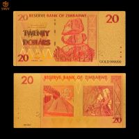 New Products 2018 Zimbabwe 20 Dollar Multicolor Gold Plated Gold Foil Banknote Collection And Gift