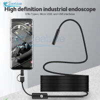 13.55M Endoscope USB Endoscope กล้อง IP67กันน้ำตรวจสอบ Borescope กล้องยืดหยุ่น5.5มม. สำหรับ Android PC โน้ตบุ๊ค6LED