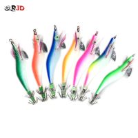 ORJD 2.5 3.0 3.5 Squid Lures Luminous Squid Jig Fishing Wood Shrimp Lure Squid Cuttlefish Jigs Lures Spinnerbait Wood Shrimp