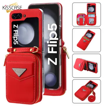 Case for Samsung Galaxy Z Flip 5, Luxurious Leather Case - Shockproof and  Dirt-Resistant with Anti-Fingerprint Features and Stylish Lanyard  (Orange,for Galaxy Z Flip 5): : Electronics & Photo