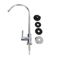 1 Set Kitchen Water Filter Faucet Chrome Plated 1/4 Inch Connect Hose Reverse Osmosis Filters Parts Purifier Direct Drinking Tap